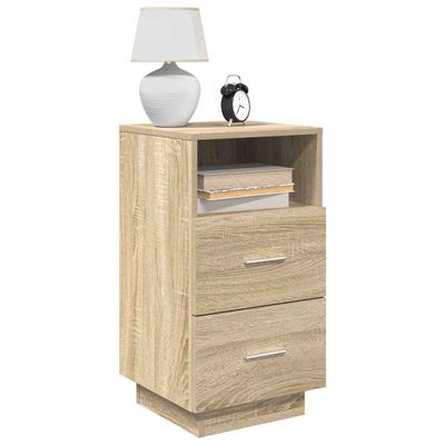 vidaXL Nočné stolíky 2 ks s 2 zásuvkami dub sonoma 36x36x68 cm