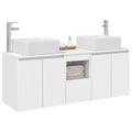 vidaXL Set kabinetov do kúpeľne 3 ks Biela 53 x 35 x 63 cm