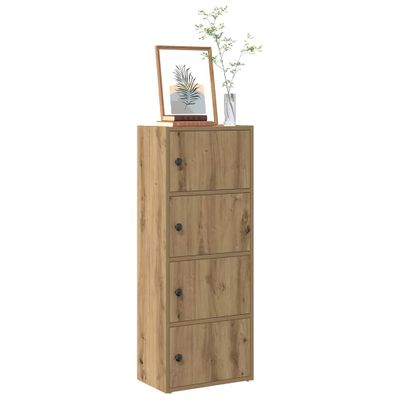 vidaXL Knižnica dub artisan 40x24x102 cm kompozitné drevo