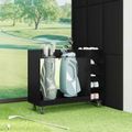 vidaXL Golfová skriňa s kolesom Čierny dub 120 x 45 x 98 cm