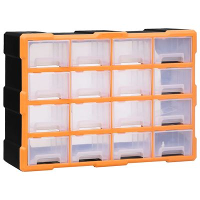 vidaXL Organizér so 16 strednými zásuvkami 52x16x37 cm