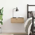 vidaXL Plávajúci nočný stolík Artisan Dub 40x32x15 cm Drevo