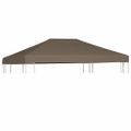 vidaXL Strieška na altánok 310 g/m² 3x4 m, sivohnedá