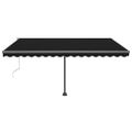 vidaXL Samostatne stojaca automatická markíza 400x300 cm antracitová