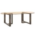 vidaXL Nohy konferenčného stolíka v tvare T, 2 ks, čierne, 70x25x(42-43) cm, oceľové