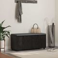 vidaXL Predsieňová lavica s vankúšom Čierny Dub 100 x 38 x 46 cm