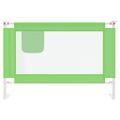 vidaXL Zábrana na detskú posteľ zelená 100x25 cm látka