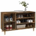 vidaXL Botník dymový dub 102x36x60 cm spracované drevo