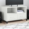vidaXL TV skrinka biela 68x39x43,5 cm oceľ