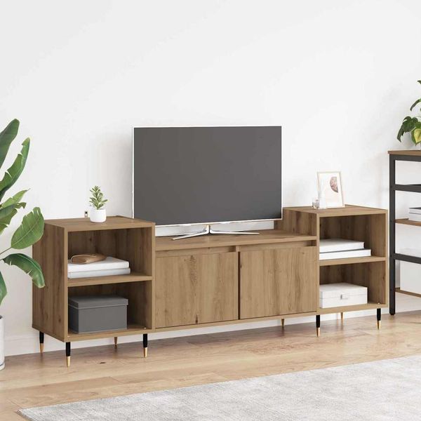 vidaXL TV skrinka Remeselný dub 160 x 35 x 55 cm Kompozitné drevo