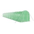 vidaXL Fóliovník s oceľovým rámom zelený 36 m² 18x2x2 m