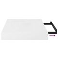 vidaXL Plávajúce nástenné police 4 ks, lesklé biele 40x23,5x3,8 cm, MDF