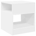 vidaXL Koncový stôl 2 ks Biela 40,5 x 40 x 45 cm Kompozitné drevo