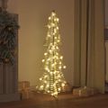vidaXL Vianočný stromček 100 LED Teplá biela 120 cm PET