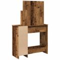 vidaXL toaletný stolík s LED Old Wood 86,5x35x136 cm