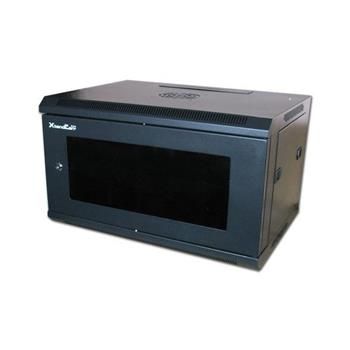 XtendLan 9U/600x600, na zeď, jednodílný, skleněné dveře Rozvadec, 19", na stenu, jednodílný, výška 9U, 600x600, dvere prosklené, cerný