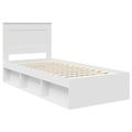vidaXL Rám postele Biela 75 x 190 cm Masívne borovicové drevo