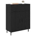 vidaXL Servírovacia skriňa Čierny dub 69,5 x 34 x 90 cm