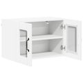 vidaXL Nástenný sklenený kabinet LUCCA Biela 60 x 31 x 40 cm