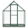 vidaXL Skleník so základovým rámom zelený 169x58x202 cm hliník