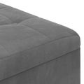 vidaXL Ottoman s Úložným Priestorom Tmavo šedá 80 x 80 x 45 cm Zamat