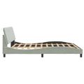 vidaXL Rám postele bez matraca Hanko bledosivý 180x200 cm zamat