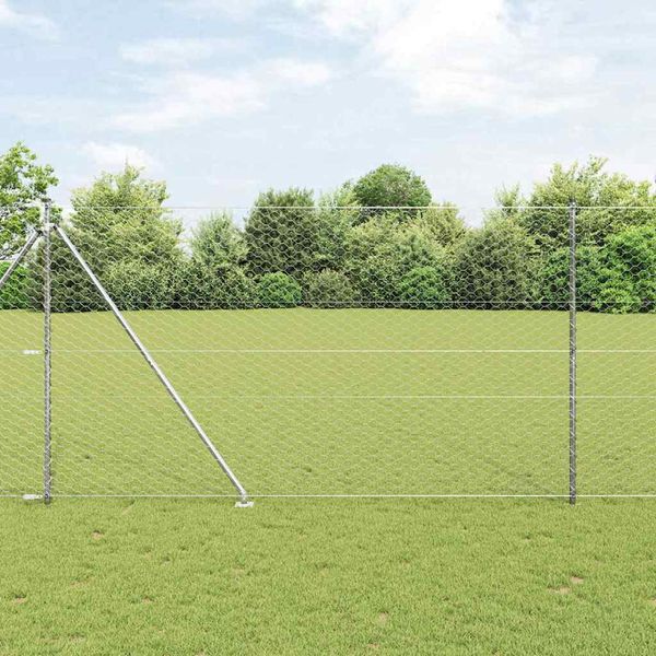vidaXL Exteriérový hexagonálny plot s prístupovým stĺpikom 25 x 1,6 m