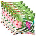 vidaXL Poťah na podložku 6 ks HOUTEN Čierna 55 x 55 cm Polyester