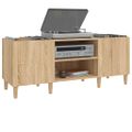 vidaXL Skrinka na platne, dub sonoma, 121x38x48 cm, technické drevo
