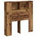 vidaXL Skrinka na čelo postele staré drevo 100x18,5x102,5 cm komp. drevo