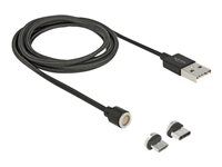 Sada USB-C káblov - USB 2.0 - 2.4 A - 1.1 m - čierna