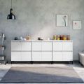 vidaXL Komody 3 ks biele 60x35x70 cm kompozitné drevo