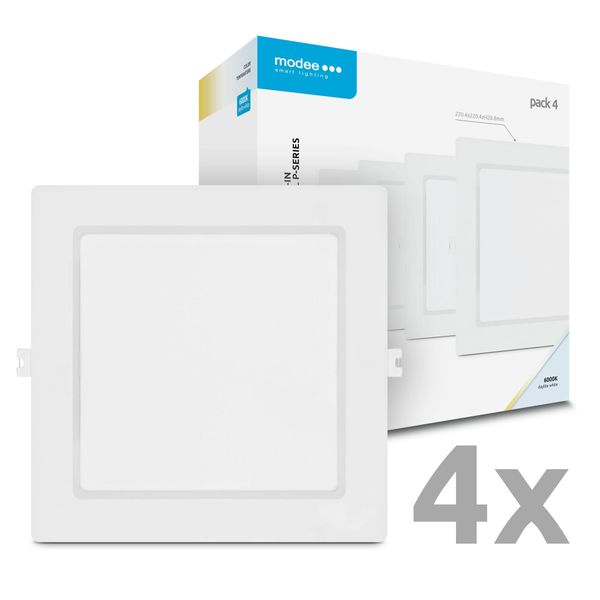 Modee LED Štvorcový LED panel - zapustený 18W 1980lm studená biela P4 (ML-LPSB6000K18WPN)