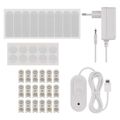 GoSmart LED svietidlo Lines čierne, 9 častí, 34 W, RGBIC stmievateľné, WiFi