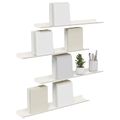vidaXL Závesná polica 4 ks Biely 60 x 8,5 x 2,5 cm Oceľ