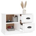 vidaXL TV skrinka lesklá biela 73x35,5x47,5 cm spracované drevo