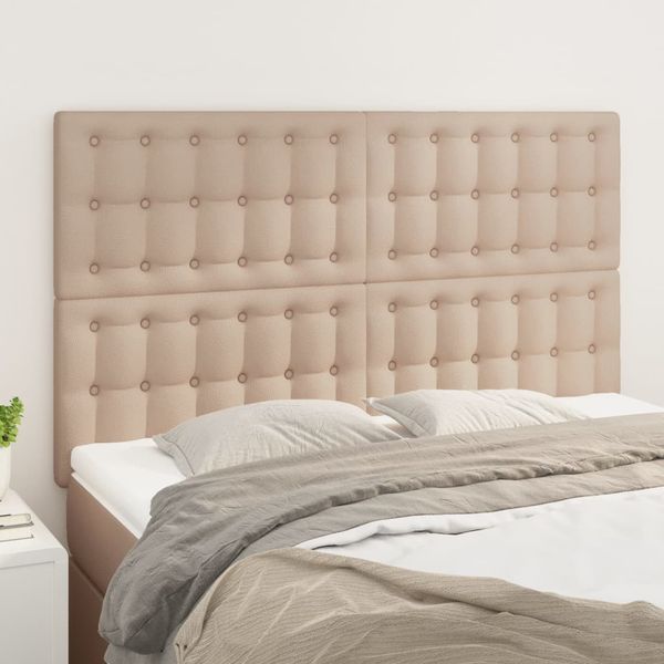 vidaXL Čelo postele Cappuccino 144x5x118/128 cm umelá koža