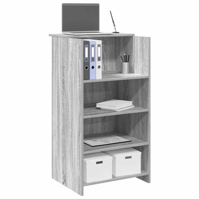 vidaXL Recepčný stôl sivý dub sonoma 55x50x103,5 cm kompozitné drevo