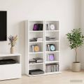 vidaXL CD Skrinka 2 ks Biela 33 x 23,5 x 97,5 cm Kompozitné drevo