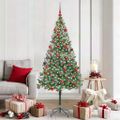 vidaXL Umelý vianočný stromček s 300 LED-i Zelená 180 cm PVC a oceľ