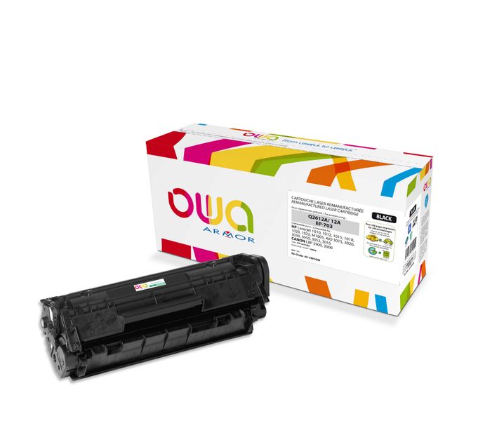OWA Armor toner kompatibilný s HP LJ 101x, Q2612A, 2000st, čierna/black