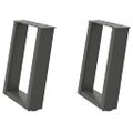 vidaXL Nohy konferenčného stolíka v tvare U, 2 ks, antracitové, 38 x (42-43) cm, oceľ