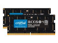 DDR5 - sada - 96 GB: 2 x 48 GB - SO-DIMM 262 pinů - 5600 MHz / PC5-44800 - CL46 - 1.1 V - on-die ECC - černá