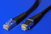 S/FTP patchkabel kat. 6, 0,3m, černý