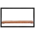 vidaXL Nástenné police 2 ks 60x25x35 cm akáciový masív a oceľ