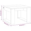vidaXL Príručný stolík sivý dub sonoma 50x50x35 cm spracované drevo