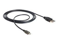 USB kábel - USB (M) do Micro USB typ B (M) - USB 2.0 - 1.5 m - čierna, antracitová
