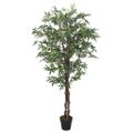 vidaXL Umelý javorový strom 504 listov 150 cm zelený