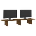 vidaXL Stojan na monitor medovo-hnedý 100x27x15 cm masívna borovica