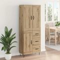 vidaXL Highboard Remeselný dub 69,5 x 34 x 180 cm Kompozitné drevo